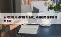 服务器是网络的什么系统_网络服务器采用什么系统