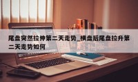 尾盘突然拉伸第二天走势_横盘后尾盘拉升第二天走势如何