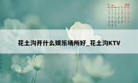 花土沟开什么娱乐场所好_花土沟KTV