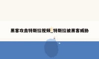 黑客攻击特斯拉视频_特斯拉被黑客威胁