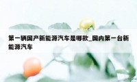 第一辆国产新能源汽车是哪款_国内第一台新能源汽车