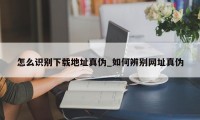 怎么识别下载地址真伪_如何辨别网址真伪