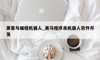 黑客与编程机器人_黑马程序员机器人软件开发