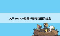 关于300775股票行情走势图的信息