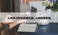 小班常识教案糖果乐园_小班糖果教案