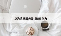 华为浪潮服务器_浪潮 华为