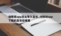 嗨歌房app怎么导入音乐_dj嗨嗨app下载的音乐在哪里