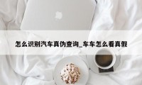 怎么识别汽车真伪查询_车车怎么看真假