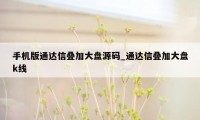 手机版通达信叠加大盘源码_通达信叠加大盘k线