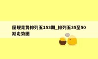 图规走势排列五153期_排列五35至50期走势图