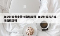 文华财经黄金量柱指标源码_文华财经压力支撑指标源码