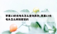 苹果13的充电头怎么查询真伪_苹果13充电头怎么辨别原装的