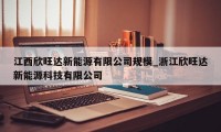 江西欣旺达新能源有限公司规模_浙江欣旺达新能源科技有限公司