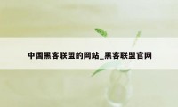 中国黑客联盟的网站_黑客联盟官网