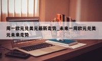 周一欧元兑美元最新走势_未来一周欧元兑美元未来走势