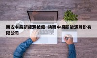 西安中昌新能源披露_陕西中昌新能源股份有限公司