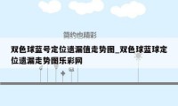 双色球蓝号定位遗漏值走势图_双色球蓝球定位遗漏走势图乐彩网