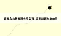 国能东北新能源有限公司_国家能源东北公司