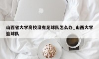 山西省大学高校没有足球队怎么办_山西大学篮球队