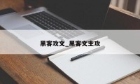 黑客攻文_黑客文主攻