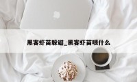 黑客虾苗躲避_黑客虾苗喂什么