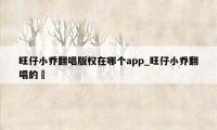 旺仔小乔翻唱版权在哪个app_旺仔小乔翻唱的囍