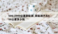 600-1000公里新能源_新能源汽车600公里多少钱