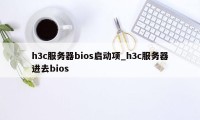 h3c服务器bios启动项_h3c服务器进去bios
