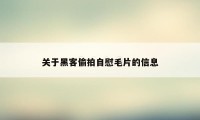 关于黑客偷拍自慰毛片的信息