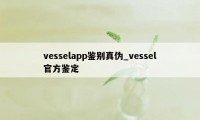 vesselapp鉴别真伪_vessel官方鉴定