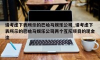 请考虑下表所示的巴哈马娱乐公司_请考虑下表所示的巴哈马娱乐公司两个互斥项目的现金流