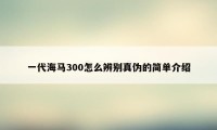 一代海马300怎么辨别真伪的简单介绍