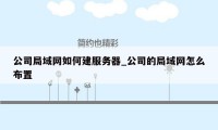 公司局域网如何建服务器_公司的局域网怎么布置