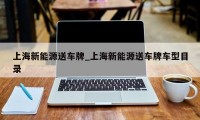 上海新能源送车牌_上海新能源送车牌车型目录