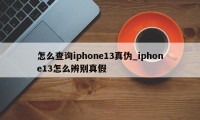 怎么查询iphone13真伪_iphone13怎么辨别真假