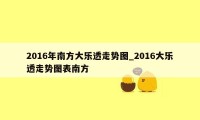 2016年南方大乐透走势图_2016大乐透走势图表南方