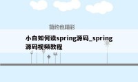 小白如何读spring源码_spring源码视频教程