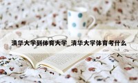 清华大学到体育大学_清华大学体育考什么