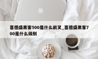 喜德盛黑客500是什么前叉_喜德盛黑客700是什么级别