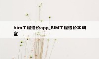 bim工程造价app_BIM工程造价实训室