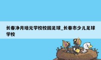 长春净月培元学校校园足球_长春市少儿足球学校