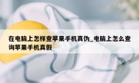 在电脑上怎样查苹果手机真伪_电脑上怎么查询苹果手机真假