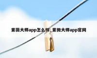 紫薇大师app怎么样_紫微大师app官网