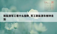 新能源军工看什么指数_军工新能源车板块走势