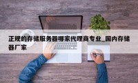 正规的存储服务器哪家代理商专业_国内存储器厂家