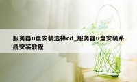 服务器u盘安装选择cd_服务器u盘安装系统安装教程