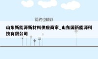 山东新能源新材料供应商家_山东国新能源科技有限公司