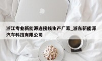 浙江专业新能源连接线生产厂家_浙东新能源汽车科技有限公司