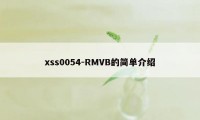 xss0054-RMVB的简单介绍