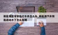 新能源蓝牙钥匙打不开怎么办_新能源汽车钥匙启动不了怎么处理